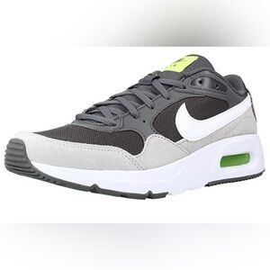 Nike Airmax Dark Gray, Green & White with Light Gray Suede Size 4Y
